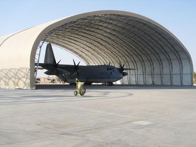 Aircraft shade structures, Al Asad Airbase Iraq